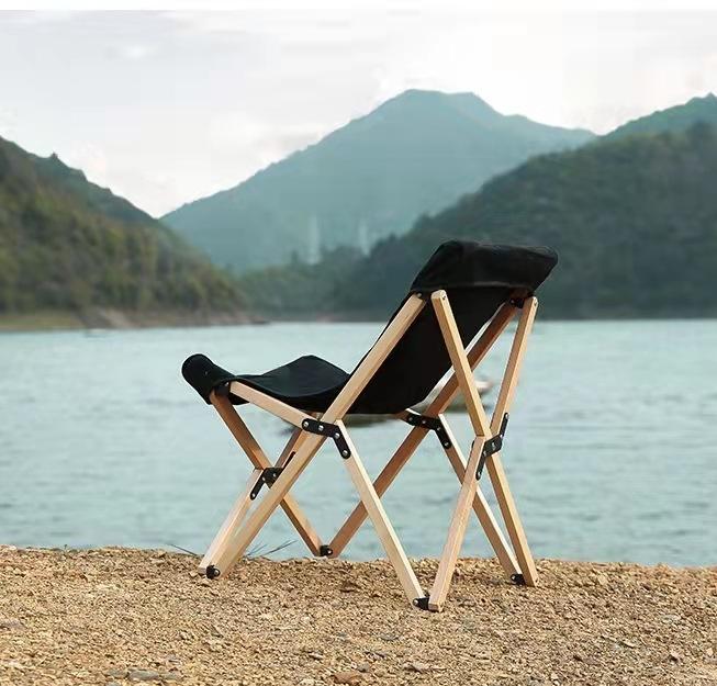 Outdoor Camping Chair - Ultralight Wood, Foldable for Fishing, Beach, BBQ & Picnic, Practical Outdoor Seating