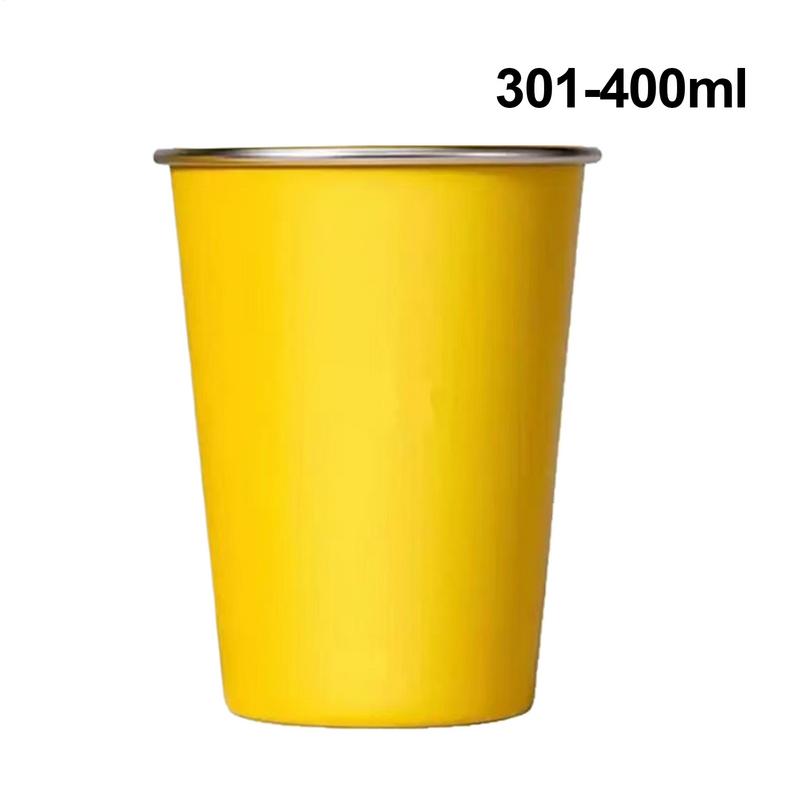Stainless Steel Drinking Cups Straight Drinking Cups Yellow Coffee Mug Reusable Stainless Steel Lightweight Insulated Tumbler