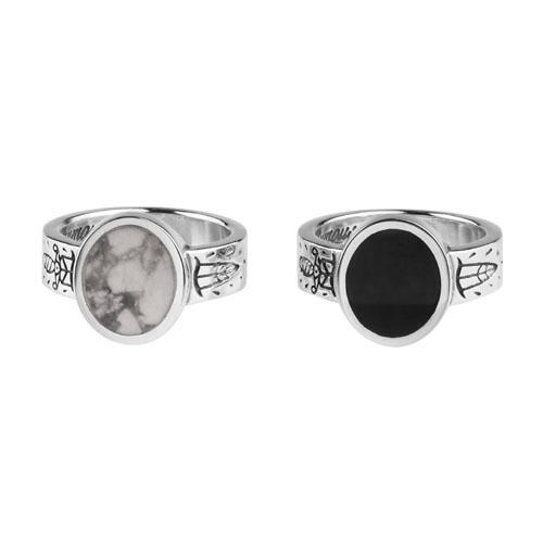 Anonymous Artisan Dagger Onyx Ring