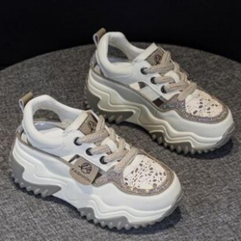 New Arrivals Open Run Women Height Increasing Lace Up Sneakers