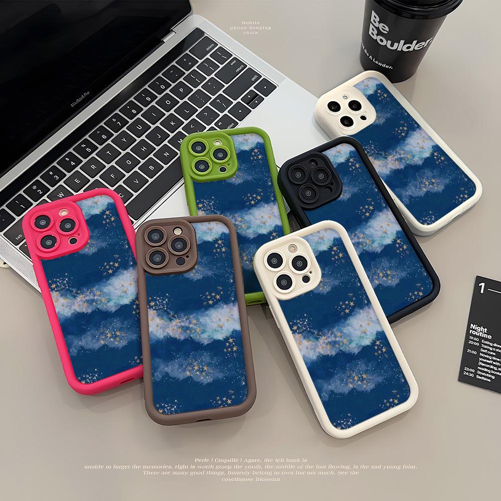 Applicable To iPhone15 Landscape Oil Painting Creative Soft Case Mobile Phone Case 17ProMax Simple 14 Advanced 13 Fine Hole 12