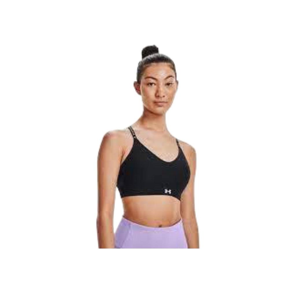 Under Armour Logo Print Training Low Intensity Sports Bra Women Underwear Black 1363354-001