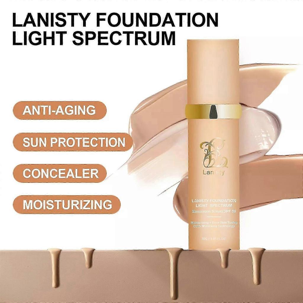 4 In 1 Biomimic Foundation Medium Spectrum by Lanisty SPF 50 1.05 Fl Oz 30g