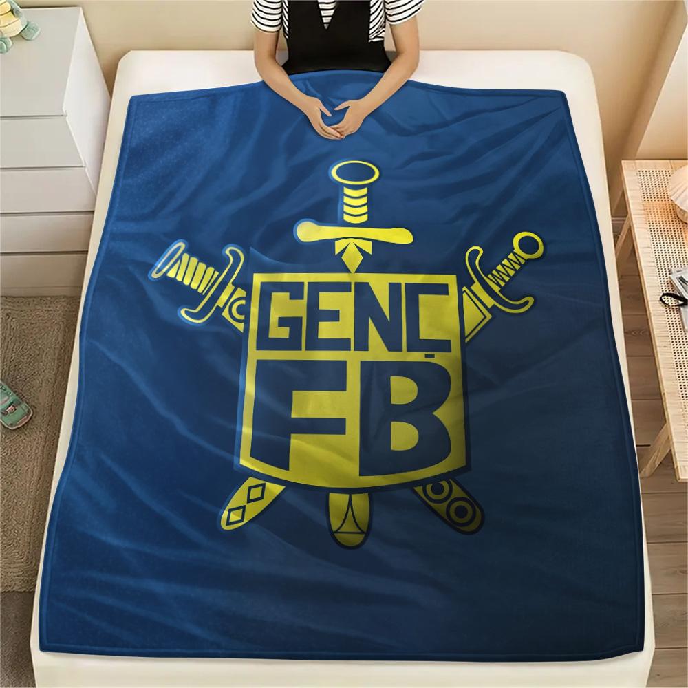 Coperta in Flanella Stampata Fenerbahçe Youth, Alta Qualità, Confortevole per Tutte le Stagioni, Arredamento per la Casa, Calore e Comfort