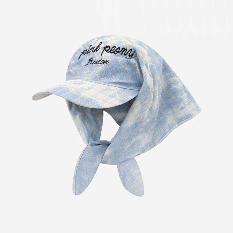 Retro styl, Šátek barvený inkoustem, Kšiltovka, Pánská a dámská, Letní ochrana před sluncem, Streetový styl, Kostkovaný pásek, Klobouk s čelenkou