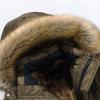Men's  Winter Zipper Warm Down Jacket Hooded Plush Solid Color  Cotton Coat