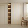 1pc 5m/196.85in  Mirror Wall Sticker Stainless Steel Mirror Wall Moulding Trim Wall Ceiling Edge Strip Flat Decor Lines Living