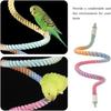 2pcs Gradient Colorful Bird Rope Perch Stand,Bird Cage Climbing Rope Toys Accessories,Bendable Climbing,Parakeet Lovebirds Cockatiels Budgies Play