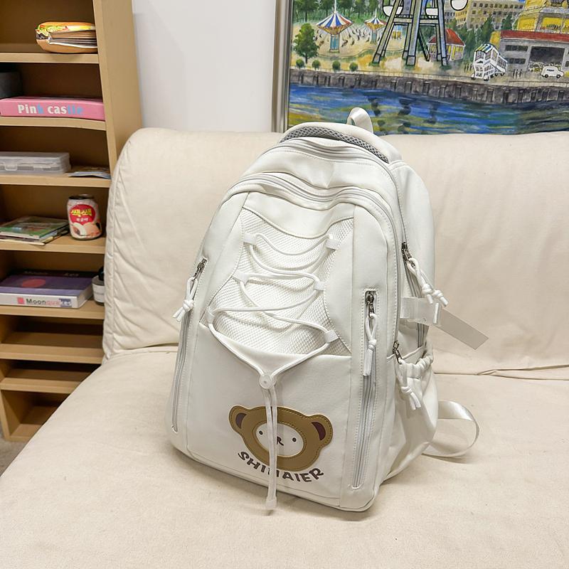 Contrast Color Backpack Junior High School Student Schoolbag Lightweight Large Capacity Backpack