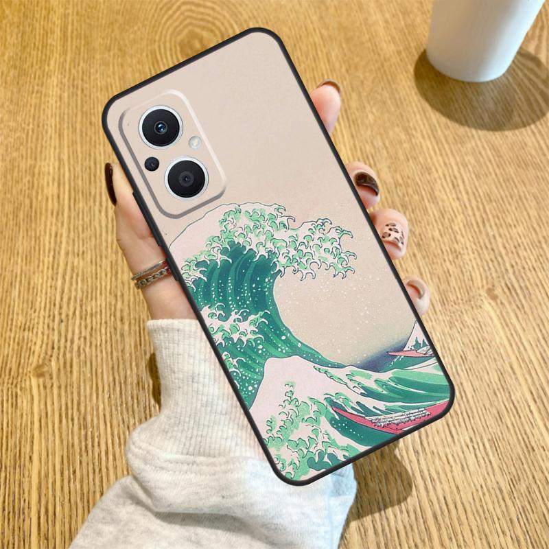 The Great Wave off Kanagawa Funda For OPPO Reno 7 8 Lite 14 F 13F 12F 11F 13 12 11 10 Pro OPPO Find X9 X8 X6 X5 Pro Case
