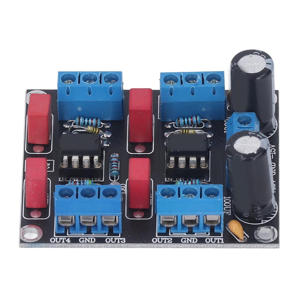 Chip Driver Board 2 Power Supply 4 Channel Pre Amplifier Module NE5532 5W DC12V?15V
