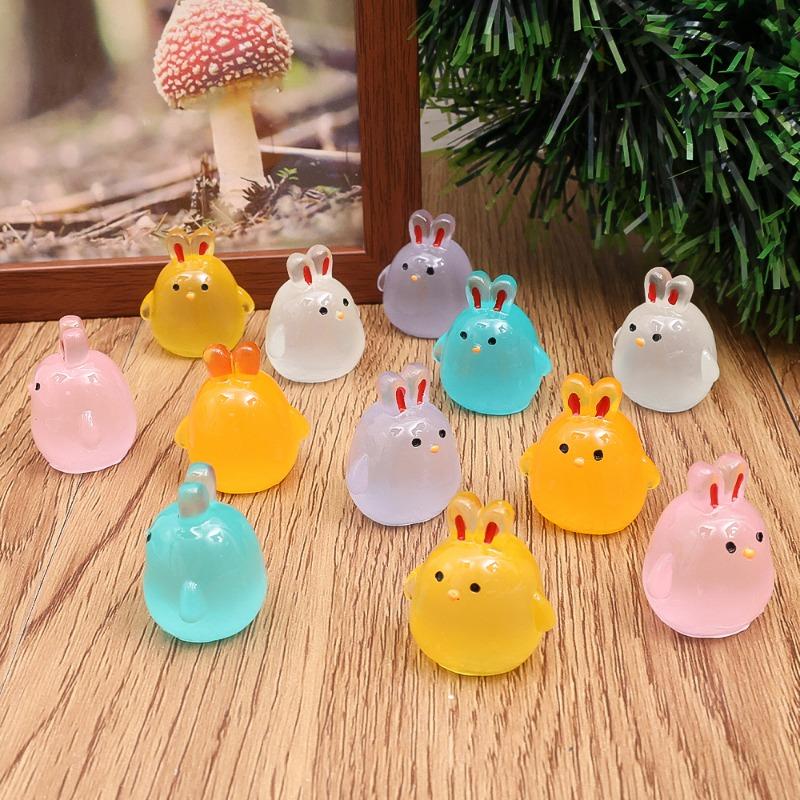 Świecące króliczki do samochodu Uniwersalne akcesoria dekoracyjne DIY na konsolę środkową, parapet okna Biurko Nocny wisiorek