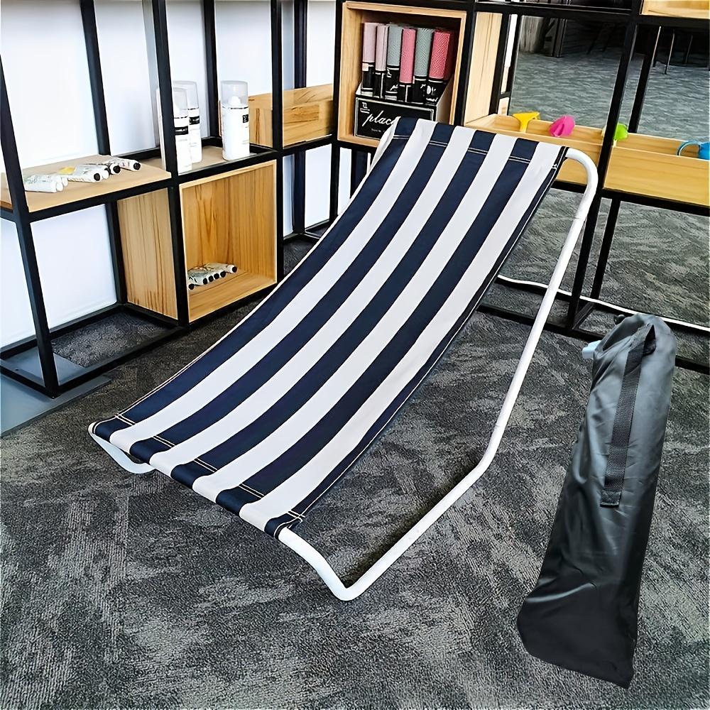 Portable Folding Lounge Chair with Breathable Mesh & Elastic Straps - Lightweight Sturdy Frame, Ergonomic Design for Camping