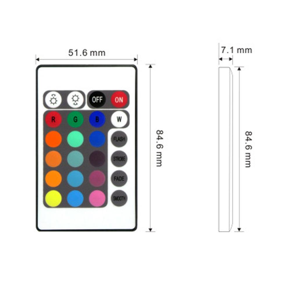 Dual-Line Mini DC 24-Key RGB LED Infrared Controller