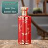 Floral Glass Dragon Pattern Baijiu Bottle Gift Set With Exquisite Spraypainted Baked Flower Design