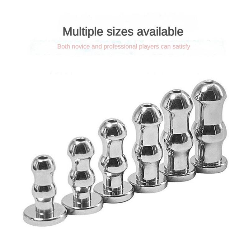 6 veľkostí Nerezový dutý uretálny dilatátor Katéter Gay Konské oko Stimulovať Sexuálna hračka 18+ Muži Penis Plug Zaviesť Uretra Korálky