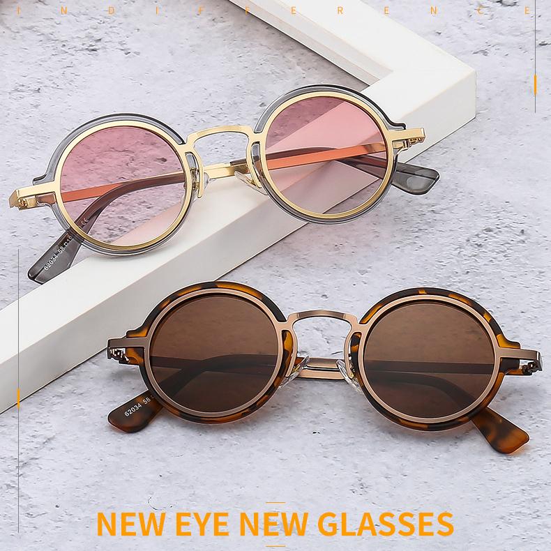 

Женские солнцезащитные очки для уличной стрельбы на пригородных поездках для вождения на пляже Мужские солнцезащитные очки с защитой от ультрафиолета Модные индивидуальные круглые солнцезащитные очки в стиле ретро в стиле хип-хоп в стиле панк