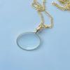 Solid Brass Magnifying Glass Pendant Miniature Steampunk Charm Birthday, Anniversary, Wedding Gift