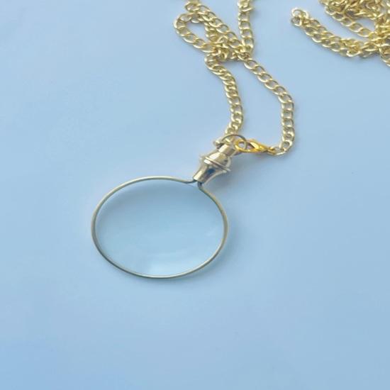 Solid Brass Magnifying Glass Pendant Miniature Steampunk Charm Birthday, Anniversary, Wedding Gift