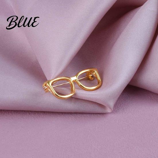 Anti Oxidation Clothing Pin Alloy Glasses Brooch for Men Women Eyeglasses Shape Lapel Casual Pins Pin Decorative Accessory Suits Shirts Sweaters