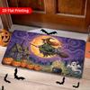 1pc, 2D Flat Printing, Halloween Witch Pumpkin Ghost Printed Doormat, Non-Slip Machine Washable Easy To Clean Polyester Carpet, Suitable for Home And 
