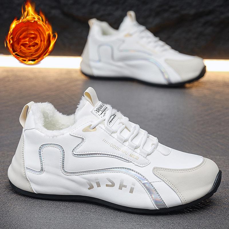 

Зимние новые мужские хлопковые туфли Теплые повседневные туфли Мужские бархатные спортивные туфли Модные трендовые туфли 46