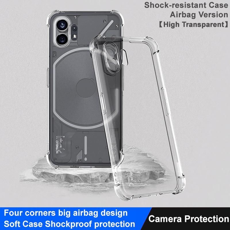 

IMAK For Nothing Phone (2) Transparent Phone Case Four Corner Anti-drop Soft TPU Back Cover Transparent