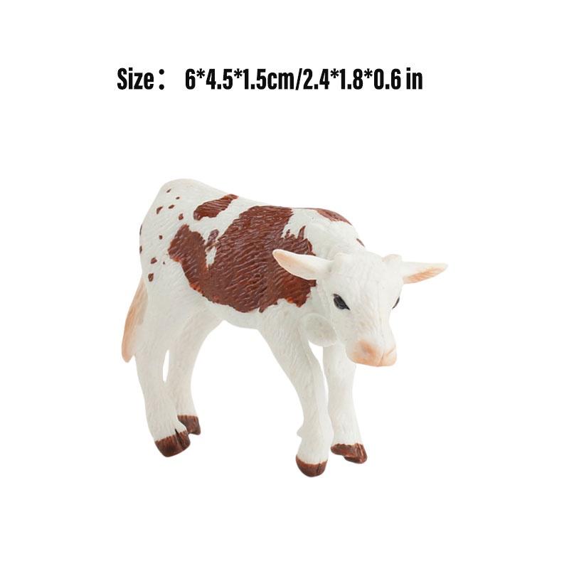 Educational Toy Animal Model Simulation Farm Animal Figures Kid's Gift Plastic Material Cow Category 14x8cm Size