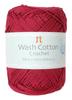 Hamanaka Wash Cotton Crochet Fine 145 25g Set of 5 3842 Set Yarn, Weight, Col. Red, (approx. 104m), Balls,