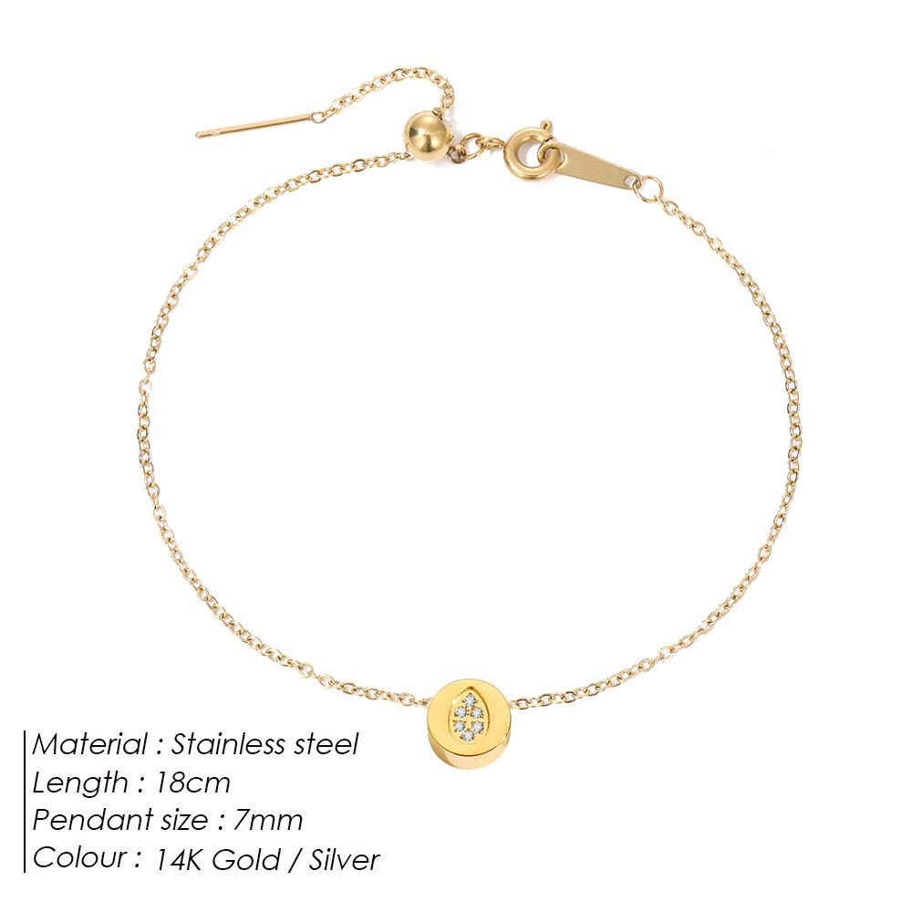 EManco Mini Delicate Round Jewelry Stainless Steel Gold-Plated Bracelet Simple Party Favors
