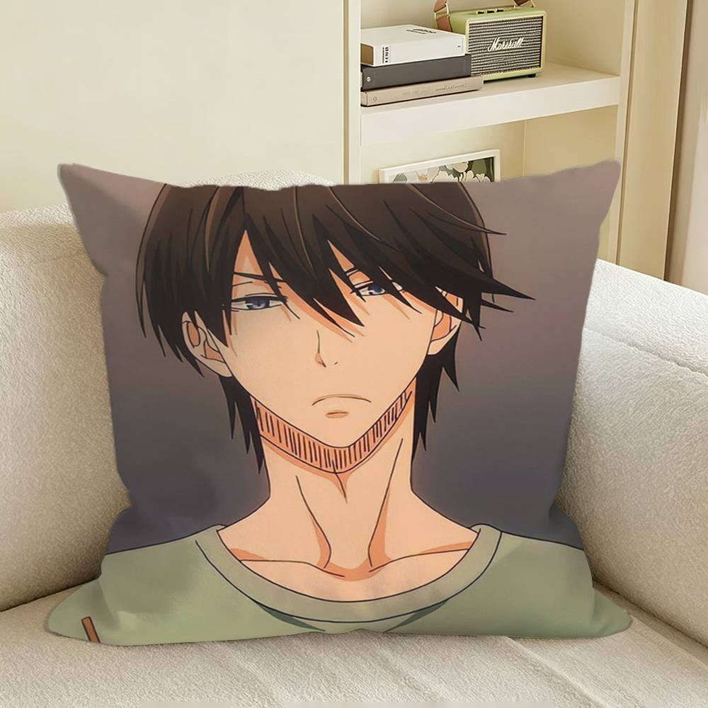 Anime Dakaretai Otoko Takato Saijou Square Sofa Pillow Cover Solid Color Living Room Home Decor Cushion Case