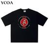 Unisex T-Shirt Baumwolle Grafik Oversized Koreanische Mode Kurzarm Tops T-Shirts Y2k Streetwear Ästhetik Harajuku Unisex Kleidung