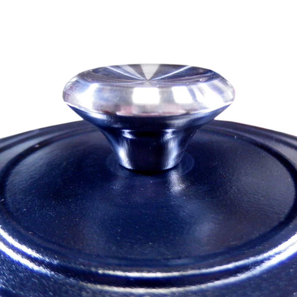 Le Creuset Pot Cocotte Ronde Black 00 Creuset/Le Two-handed 21177-18cm (Silver Knob) [Item]