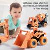 1/4Pcs Kids Construction Truck Toy Inertia Drive Movable Joints Engineering Vehicle Toddlers Educational Excavator Bulldozer Carrier Mixer Truck