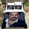 Johnny Depp Pattern Quilt Cover With Pillowcases 3D Digital Printed Bedding Set Twin Full Queen King Gift