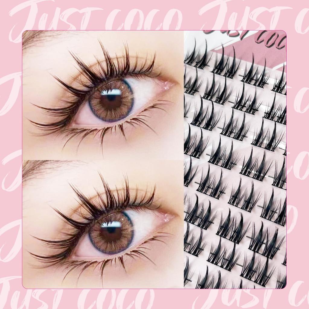 justcoco False Eyelashes Partial Use Natural Look Large Capacity Handmade False Eyelashes - - - - Natural-Looking - (BlazingRose 02)