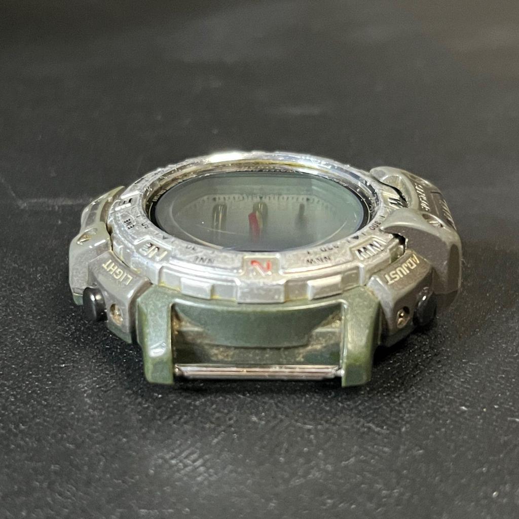 Used [Working item] CASIO PROTREK PRT-50FGJ Fishing Gear wristwatch Casio digital analyzer No belt Battery replaced Operation confirmed