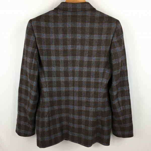 Cantarelli Made in Italy Cashmere Blend Check Blazer Jacket Brown Size 40 Women’s(USED)