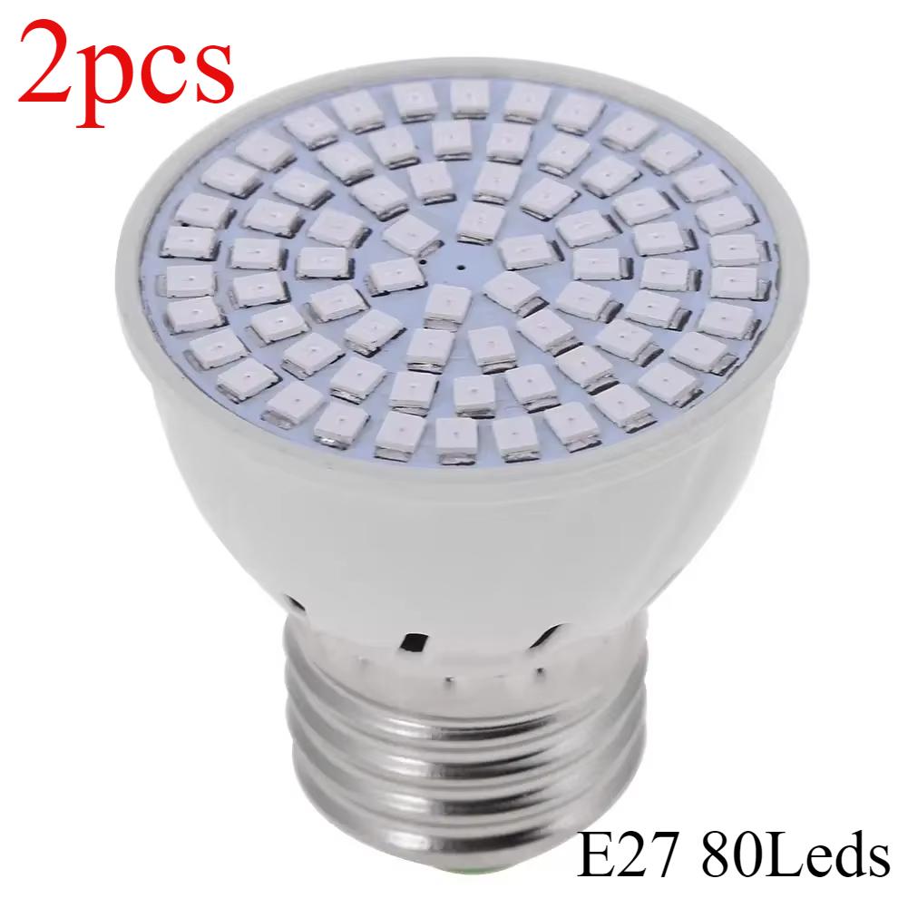 2 Stück E27 220V LED Phytolicht für Pflanzenwachstumslicht Lampe Wachstumsleuchten Glühbirnen für Blume Pflanze