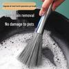 Stainless Steel Long-Handle Non-Stick Pot Cleaning Brush - Gentle On Pots, Multifunctional for Kitchen and Canteen Use