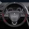 Housse de volant en daim, fibre de carbone et cuir pour Outlander Pajero Asx Lancer EX Evolution L200 Triton RALLIART