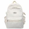 Trendy Solid Color Backpack Nylon Large Capacity Casual Daypack Multi-pocket Travel Rucksack