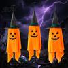 Scary Theme Party Props Cute Halloween Hanging Decor, Pumpkin Ghost Pendant with Realistic Pattern Festival Supplies Wizard Hat, Spooky Witch Ornament