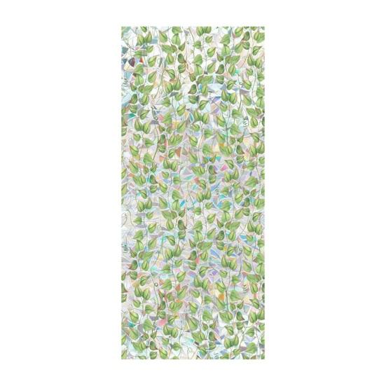 Flower Stained Glass Window Film Lotus Morning Glory Floral Window Cling Removable Decorative Static Sticker UV Blocking Privacy Decals for Living