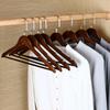 2/4 Wooden Hangers Solid Wood Hangers Clothing Store Wardrobe Wooden Clothes Hangers Home Seamless Adult Clothes Rack
