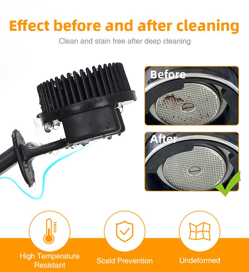 51mm 58mm Espresso Machine Cleaning Brush Tool Silicone Cleaning Bristle Tools