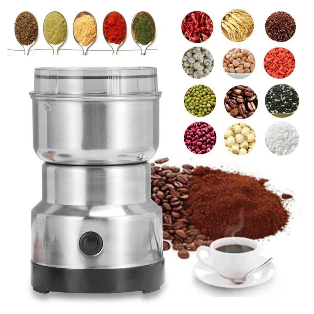 2 Blades 150KW Kitchen Electric Spice Mill 300ml Stainless Steel Coffee Grinder, EU Plug (FDA/LFGB/CE Certified)