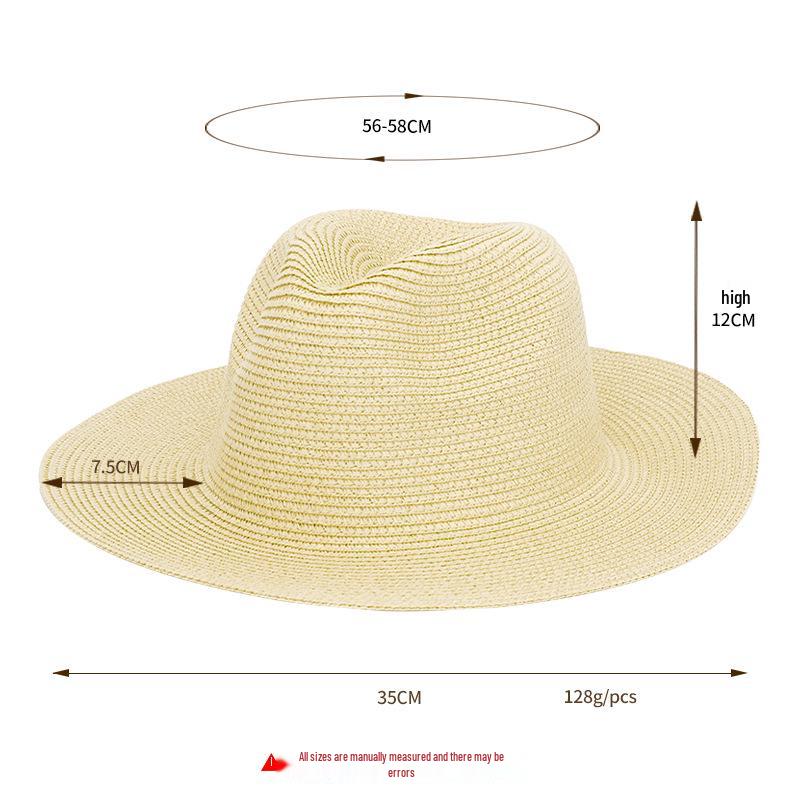 25-Farben Outdoor Vintage Stroh Cowboyhut für Reise und Strand Sonnenschutz