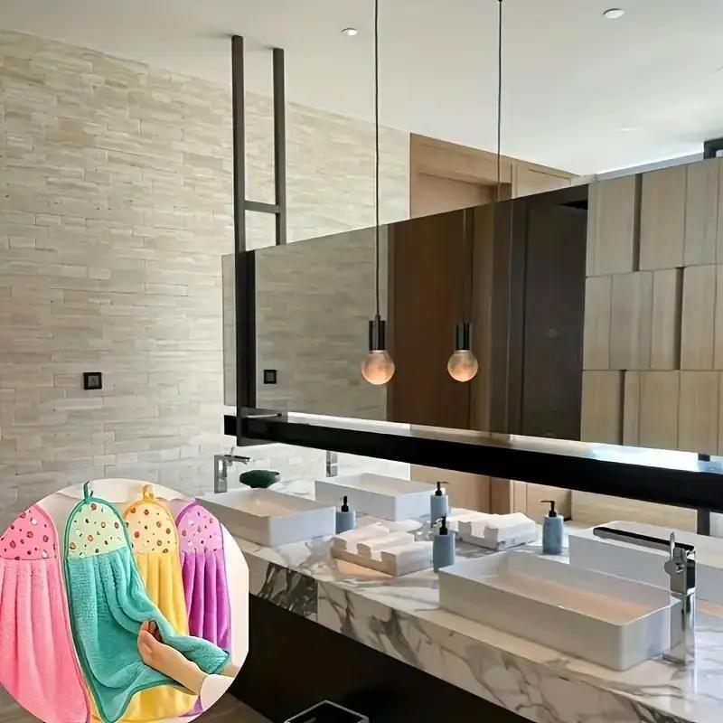 4pcs Multi-purpose Soft Towels, Absorbent Cloths, Dishcloths, Hanging Cloths, Kitchen and Bathroom Accessories