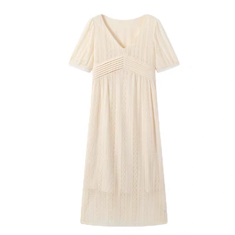 2026 Summer Trendy V-neck Lace Nursing Dress for Moms